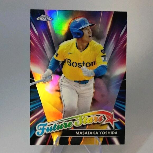 2024 Topps Chrome Update Series - Future Stars Masataka Yoshida #FSU-9 REFRACTOR - Picture 2 of 5